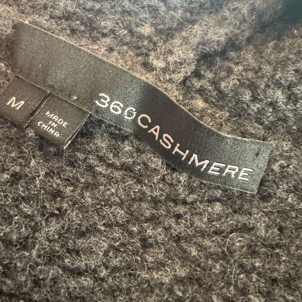 360 Cashmere Brystl Hooded Cardigan Charcoal 100% Cashmere Sz M